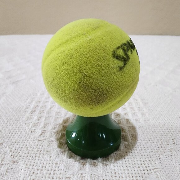 Vintage Avon MIXED DOUBLES SPALDING TENNIS BALL Fuzzy EMPTY Glass Bottle - Picture 2 of 7